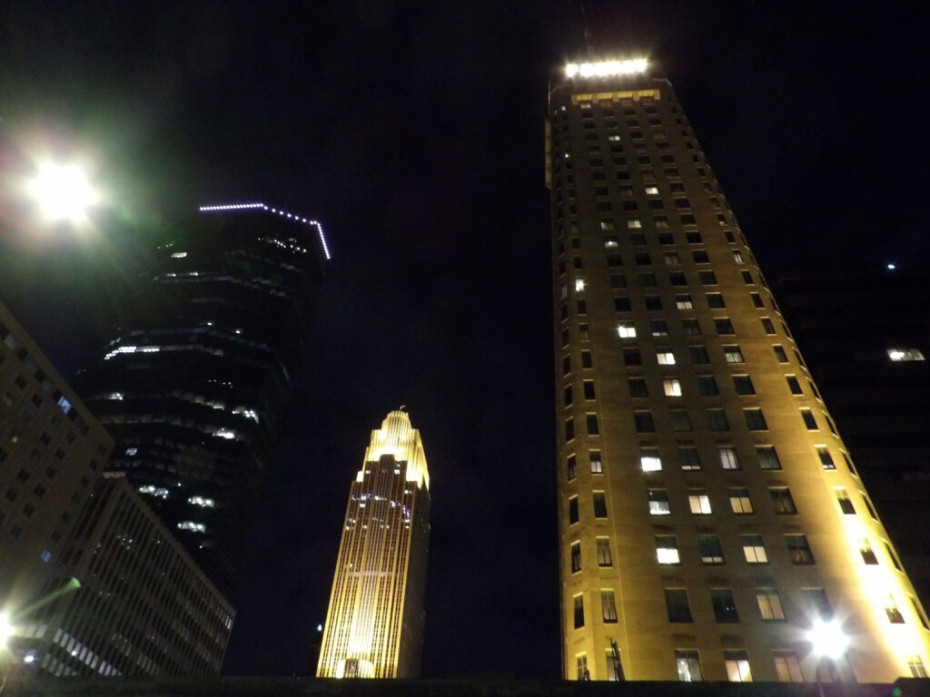 Mpls downtown night skyline